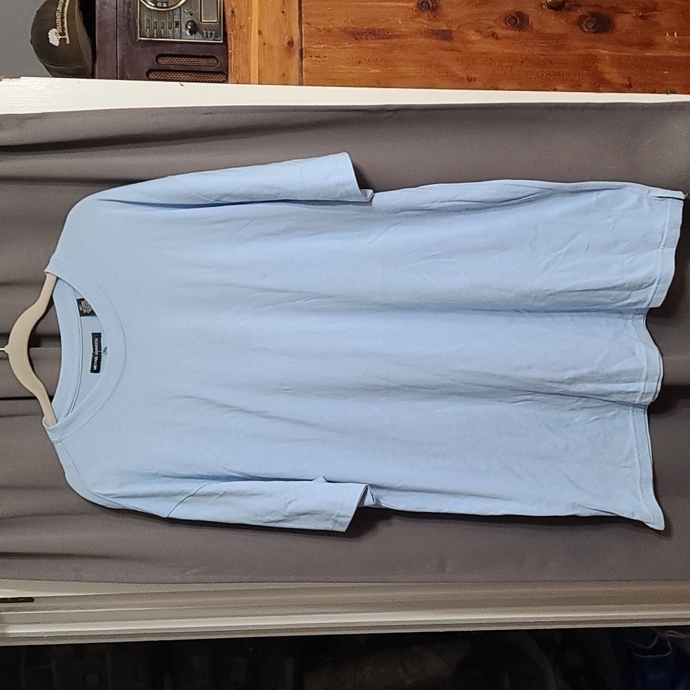 NWT Michael‎ Brandon Light Blue Crew Neck Short Sleeves Comfort Sz 1XLT